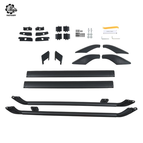 Black roof rails - black, cross